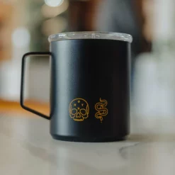 Box Logo Camp Cups With Lid (12oz) -Onyx Sales 2023 CC Black Mug 4