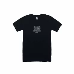 Never Settle Puff Print Tee (Black)